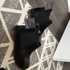 Black Leather Chelsea Boots